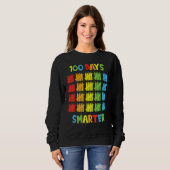 Sweatshirt 100 Days Smarter Happy 100th Day Of School Tally M (Devant entier)