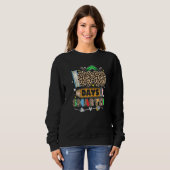 Sweatshirt 100 Days Smarter Leopard 100th Day Gift Teachers S (Devant entier)