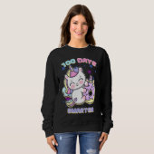 Sweatshirt 100 Days Smarter Magical Learning Unicorn with Don (Devant entier)