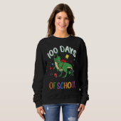 Sweatshirt 100 Days Smarter Teachers Kids Dinosaur 100th Day  (Devant entier)