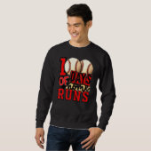 Sweatshirt 100 Jours À Domicile Dirige École De Baseball Garç (Devant entier)