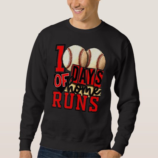 Sweatshirt 100 Jours À Domicile Dirige École De Baseball Garç (Devant)