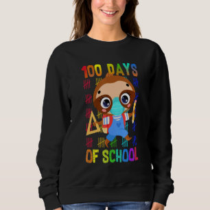 Sweatshirt 100 Jours De Parcours D'École Portant Le Masque En