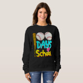 Sweatshirt 100 jours d'école 100e jour Baseball Professeur Ét (Devant entier)