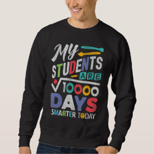 Sweatshirt 100 Jours D'École Enseignant Math Smarter 10000 Sq