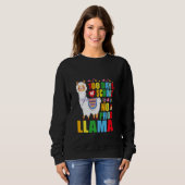 Sweatshirt 100 Jours D'École No Prob Llama 100E Jour De Scho (Devant entier)