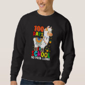 Sweatshirt 100 Jours D'école Pas De Prob-llama Llama Enseigna (Devant)