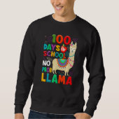 Sweatshirt 100 jours d'école Pas de probllama Lama 100ème jou (Devant)