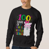 Sweatshirt 100 jours d'école Pas de probllama Lama 100ème jou (Devant)