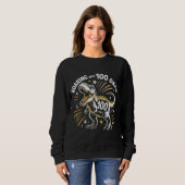 Sweatshirt 100 jours d'école Rétro Athlétique T-Rex rugissant (Devant entier)