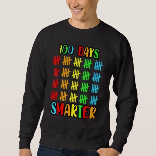 Sweatshirt 100 Jours Enseignant Smarter Enseignant Tea de cla (Devant)