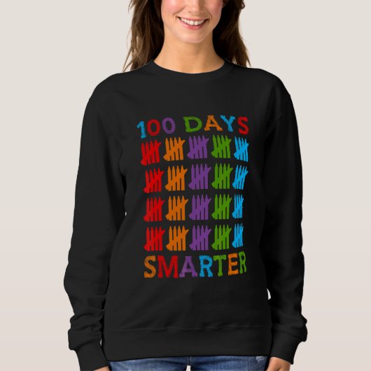 Sweatshirt 100 Jours Enseignant Smarter Enseignant Tea de cla (Devant)