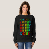 Sweatshirt 100 Jours Enseignant Smarter Enseignant Tea de cla (Devant entier)