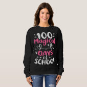 Sweatshirt 100 jours magiques d'école débutant (Devant entier)