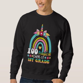 Sweatshirt 100 Magical Days of 1st Grade Unicorn Rainbow Kids