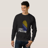 Sweatshirt 100 Proud Bosnia Herzegovina flag for Proud Bosnia (Devant entier)