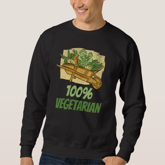 Sweatshirt 100 Vegetarian Vegetables for Vegan Garden Gardner (Devant)