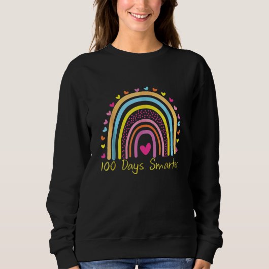Sweatshirt 100e jour d'école enseignant 100 jours plus intell (Devant)