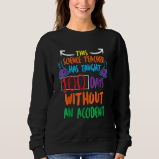 Sweatshirt 100e jour d'école pour les professeurs de sciences