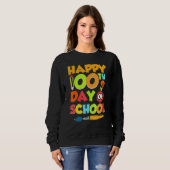 Sweatshirt 100e jour d'école Professeur 100 jours plus intell (Devant entier)