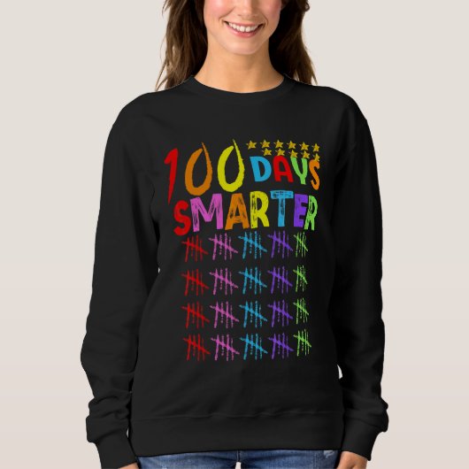 Sweatshirt 100ème Jour De L'Enseignant Enseignant Joyeux 100  (Devant)