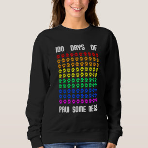 Sweatshirt 100ème Jours De L'École Paw Certains Ness Mignonne