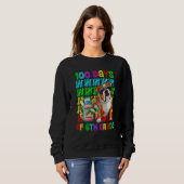 Sweatshirt 100th Day Of 6th Grade Boys Kids English Bulldog D (Devant entier)