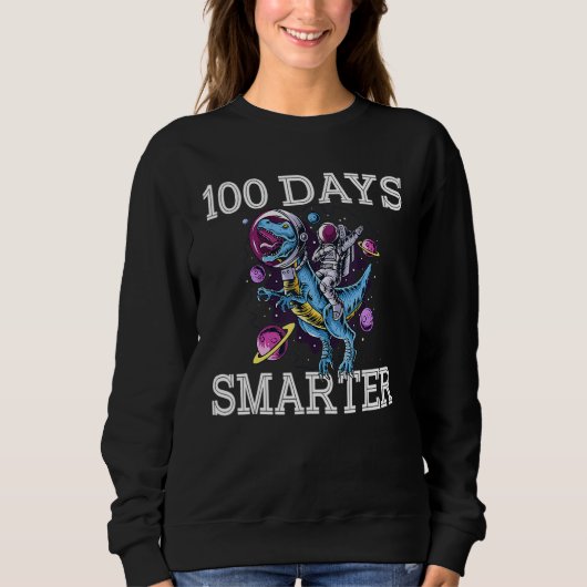 Sweatshirt 100th Day Of School 100 Days Smarter Books Space A (Devant)