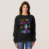Sweatshirt 100th Day Of School 100 Days Smarter Books Space A (Devant entier)