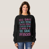 Sweatshirt 100th Day Of School 1st Grade Girls 100 Days Princ (Devant entier)