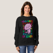 Sweatshirt 100th Day Of School Animal Axolotl Happy 100th Day (Devant entier)