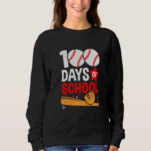 Sweatshirt 100th Day Of School Baseball 100 Days Smarter Teac (Devant)