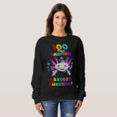 Sweatshirt 100th Day Of School First 100 Days Smarter  Axolot (Devant entier)