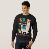 Sweatshirt 100th Day Of School No Prob Llama 100 Days Of 2nd (Devant entier)