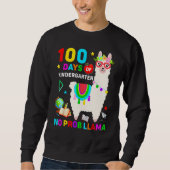 Sweatshirt 100th Day Of School No Prob Llama 100 Days Of Kind (Devant)