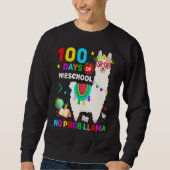 Sweatshirt 100th Day Of School No Prob Llama 100 Days Of Pres (Devant)