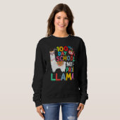 Sweatshirt 100th Day of School No Probllama Llama 100 Days of (Devant entier)