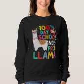 Sweatshirt 100th Day of School No Probllama Llama 100 Days of (Devant)