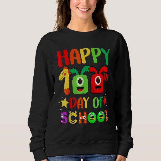 Sweatshirt 100th Day Of School Teacher 100 Days Smarter Rainb (Devant)