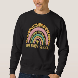 Sweatshirt 101 Days School Cute Leopard Rainbow Student Or Te