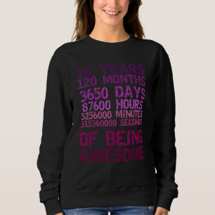 Sweatshirt 10 Ans 120 Mois Être Une Détresse Vintage Magnifiq
