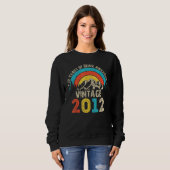 Sweatshirt 10 ans Vintage 2012 10e anniversaire (Devant entier)
