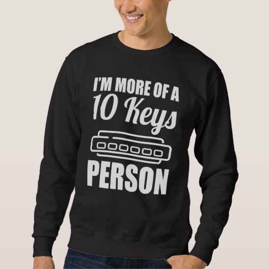 Sweatshirt 10 Keys Person Harmonica Player (Devant)