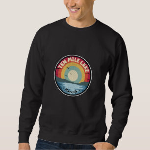 Sweatshirt 10 Mile Lac Minnesota Scène colorée