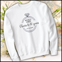 10e anniversaire minimaliste du Mariage noir et bl