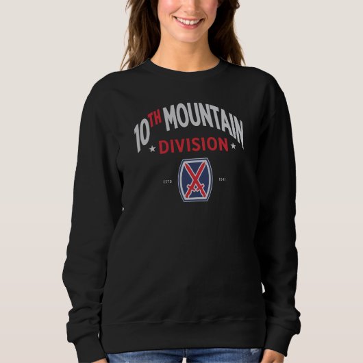 Sweatshirt 10e Division des montagnes "Montagnards" Femmes (Devant)