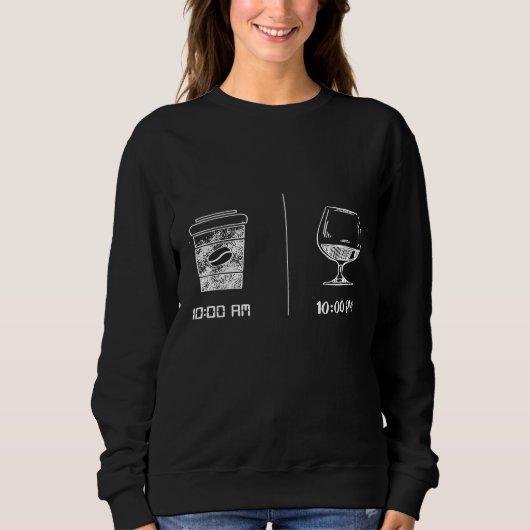 Sweatshirt 10H00 Café Drôle Vs Boissons De Bière À Ti (Devant)