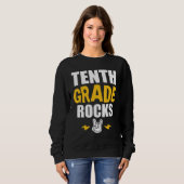 Sweatshirt 10th Grade Rocks Back To School Music Teacher St (Devant entier)