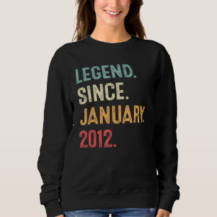 Sweatshirt 11 Ancienne légende depuis janvier 2012 11 Ans