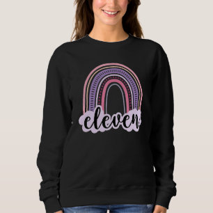 Sweatshirt 11 ans Vieux Boho Arc-en-ciel 11e anniversaire fil